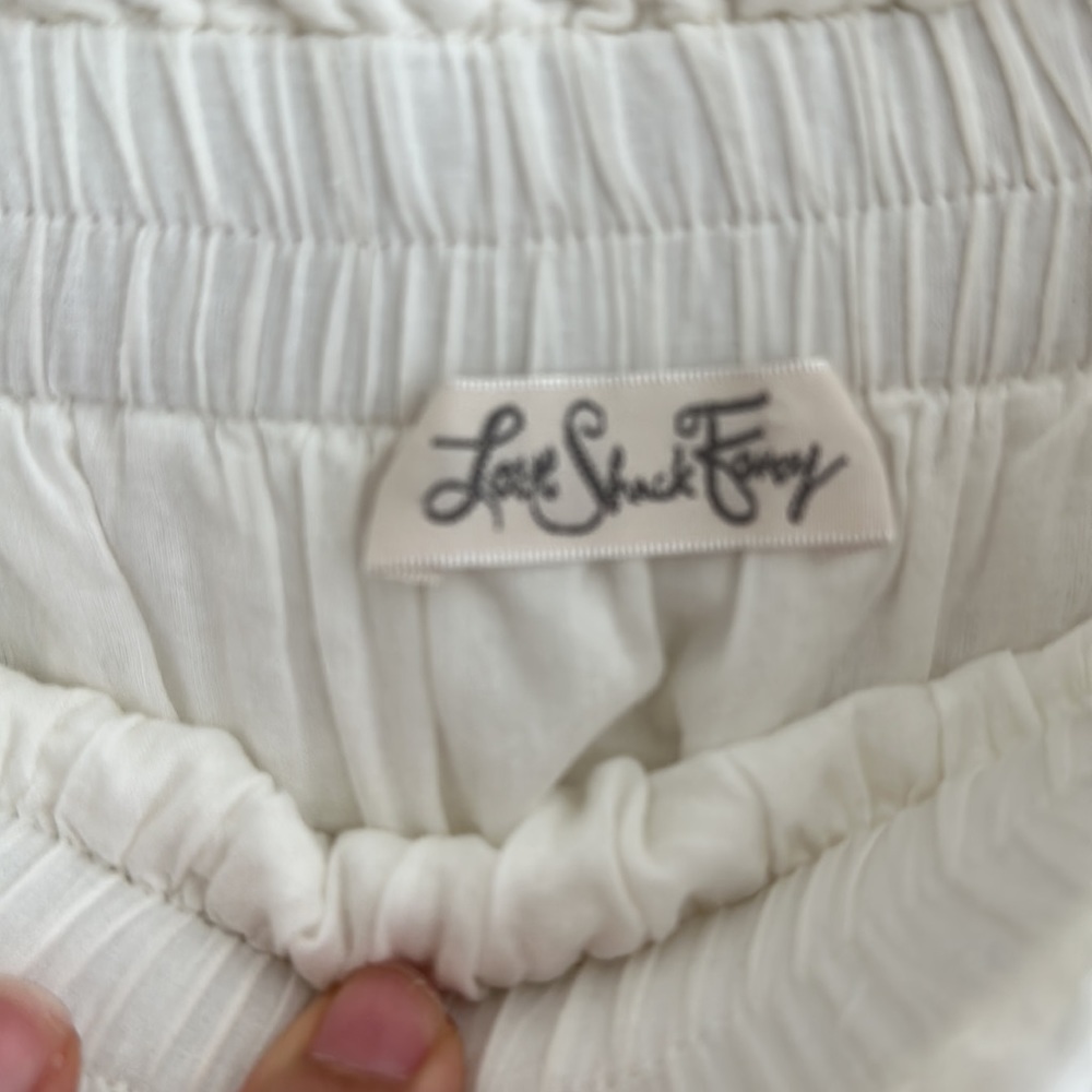 LoveShackFancy White Lace Tiered Mini Skirt - Picture 4 of 6